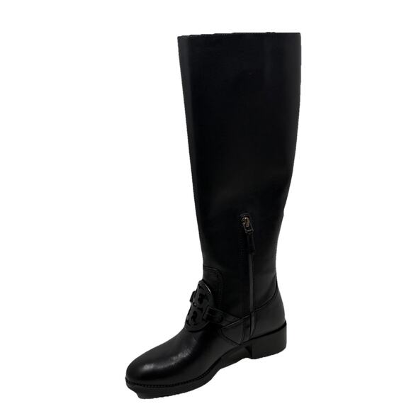 Tory Burch black Miller riding leather boots 5 - Picture 2 of 7